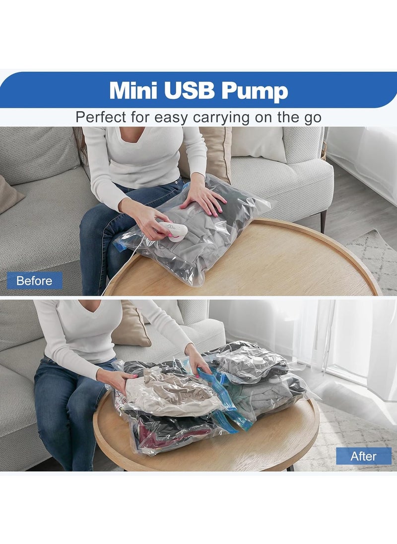 VMstr Travel Vacuum Storage Bag with USB Electric Pump, white
