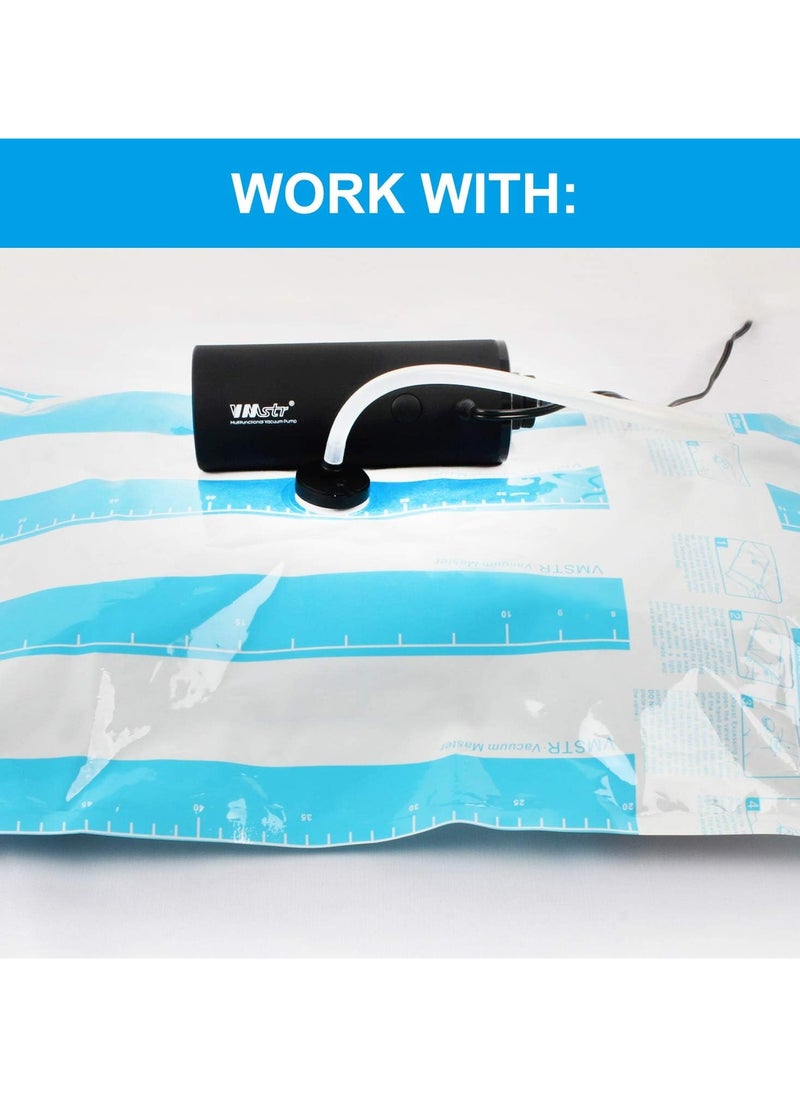 VMSTR Premium Large Vacuum Storage Bags 4 Pack 80% Space Saver Compression Bags 60x80CM (Works with Any Vacuum Cleaner)