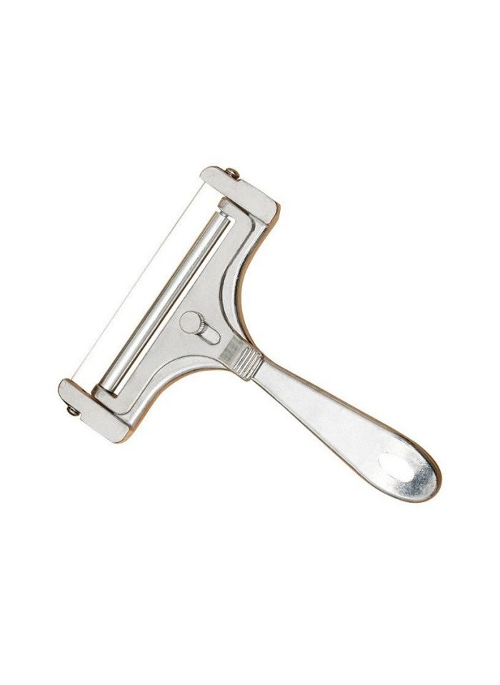 Kitchen Stainless Steel Wire Cheese Slicer - Adjustable Hand Held Cheese Cutter with 2 Extra Wires - Premium Cheese Shaver for Mozzarella, Cheddar, Gruyere - Cheese Cutter with Wire