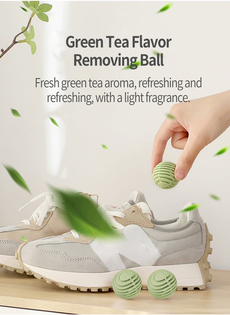10 Shoe Deodorizer Ball Set, Green Tea Scent, Portable Indoor Long-Lasting Deodorizer Balls, Shoe u0026 Sock Sweat Odor Eliminator Closet/Closet Freshener Household Deodorizing Supplies