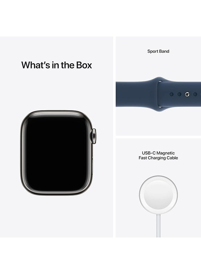 Renewed - Watch Series 7 (GPS + Cellular, 41mm) Stainless Steel Case With Sport Band Graphite