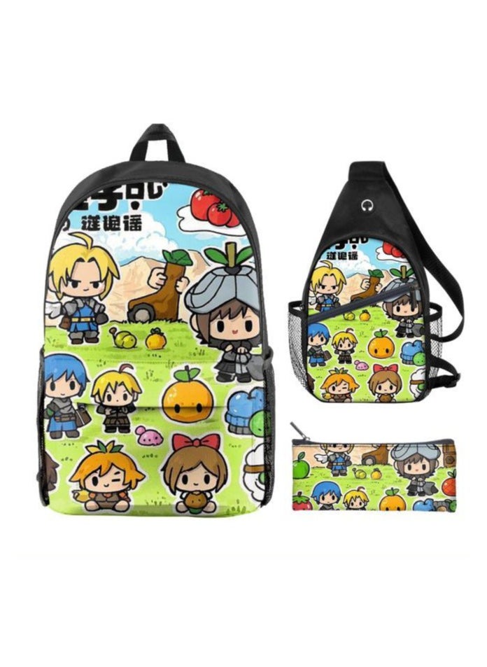 Universal cartoon new three-piece schoolbag - 1287