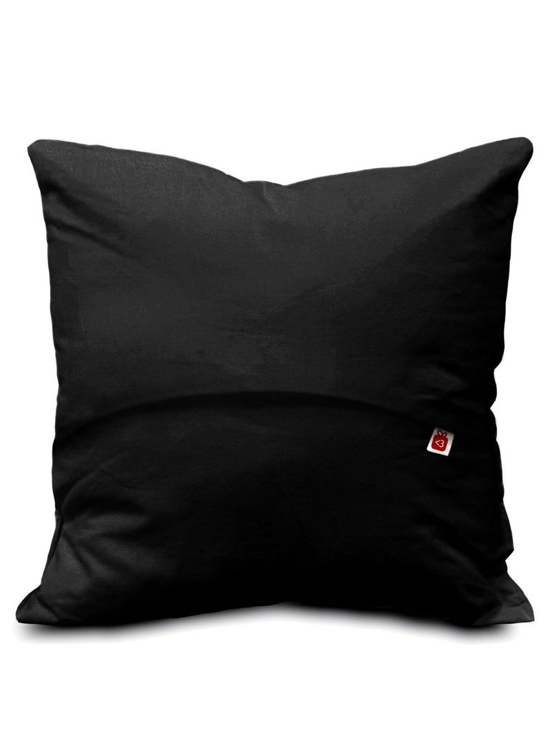 Indigifts Micro Satin, Fibre Love Quote Cushion Cover with Filler for Valentine Gifts, Girlfriend Boyfriend, Birthday, Husband Wife, Love Gifts, 12x12 inches, White