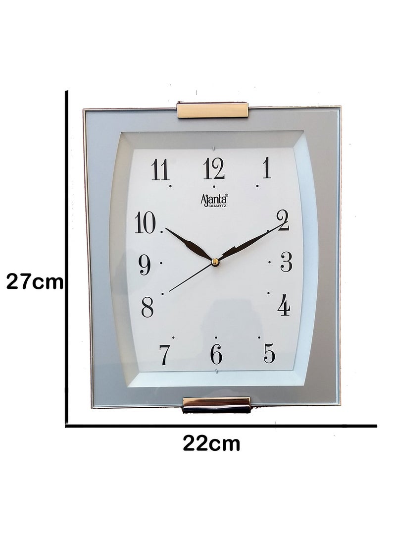 Ajanta Plastic Analog Wall Clock (276 Cm X 225 Cm X 35 Cm, 1397-White)