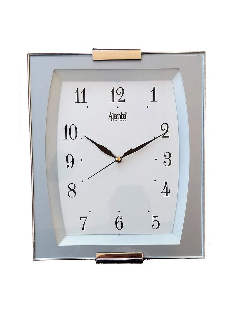 Ajanta Plastic Analog Wall Clock (276 Cm X 225 Cm X 35 Cm, 1397-White)