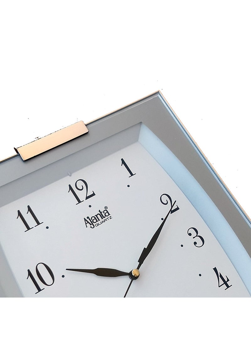 Ajanta Plastic Analog Wall Clock (276 Cm X 225 Cm X 35 Cm, 1397-White)