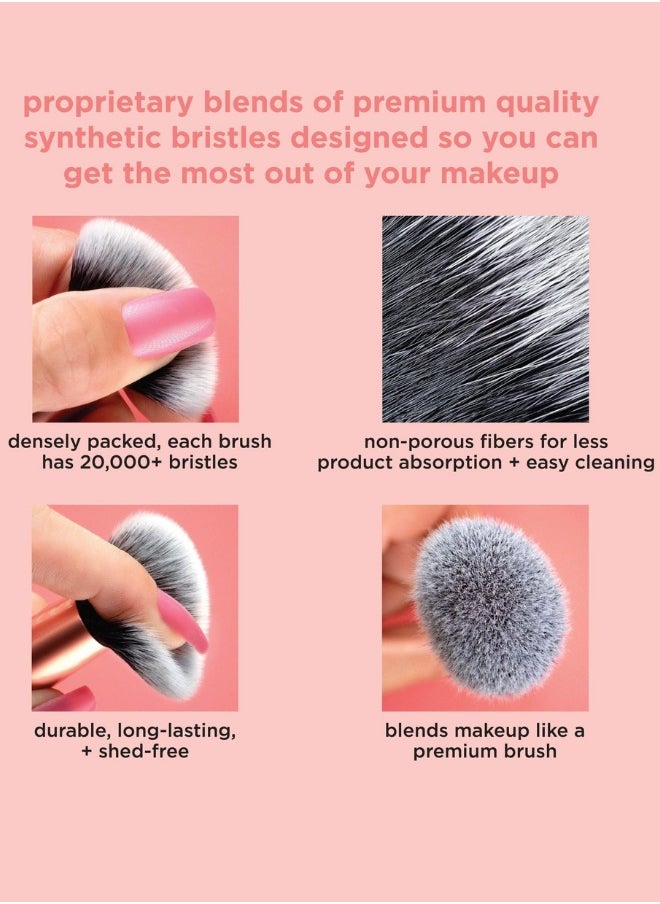 6 pieces Multi-Use Makeup Set – Professional Cosmetic Brushes for Face and Eye Makeup – Soft, Durable, Multicolour Design