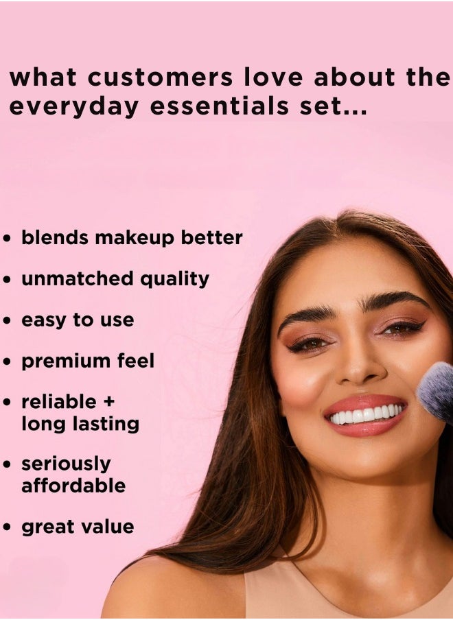 6 pieces Multi-Use Makeup Set – Professional Cosmetic Brushes for Face and Eye Makeup – Soft, Durable, Multicolour Design