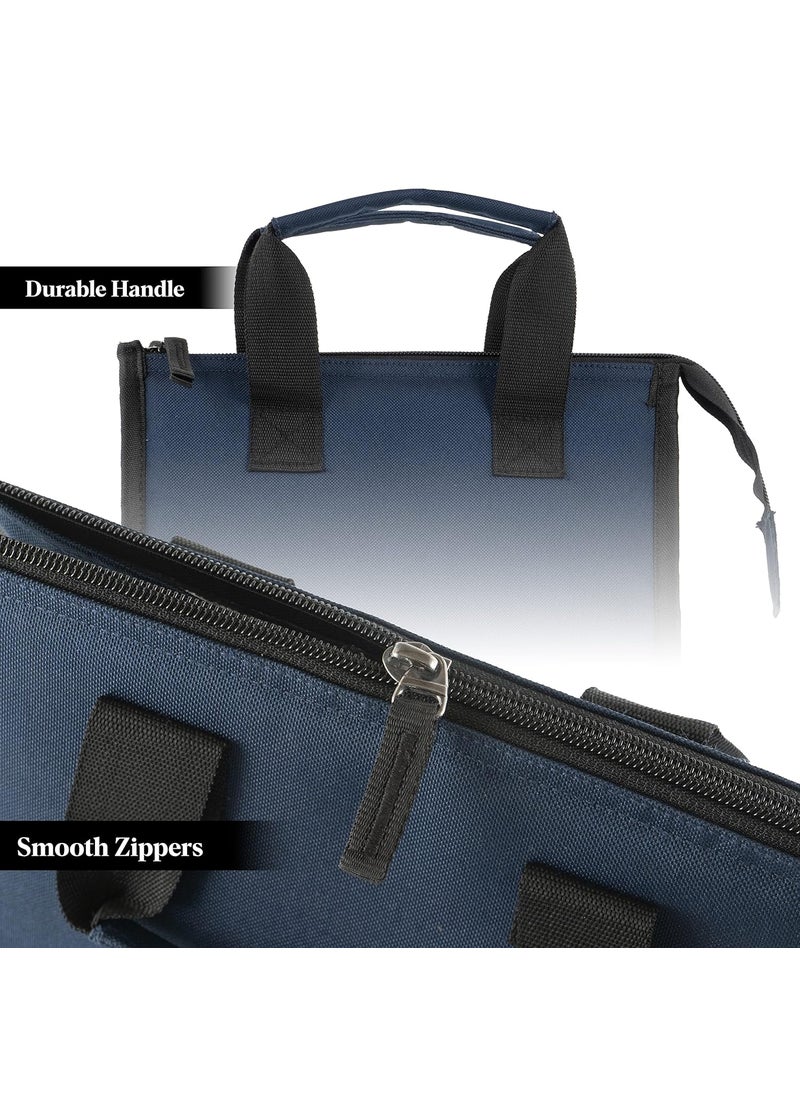 SHOPOFLUX Lunch Bag for Men and Women, Insulated Tiffin Bags for Office, College, School (Blue)