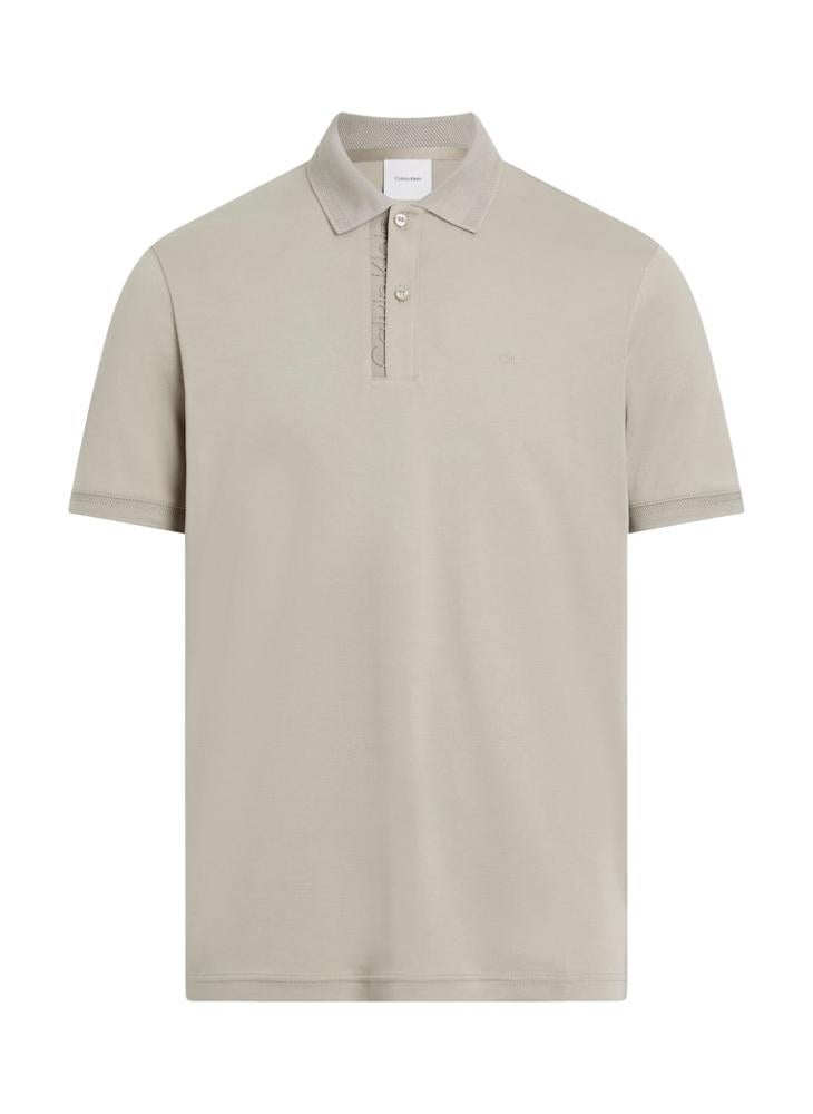 Texture Collar Short Sleeve Polo
