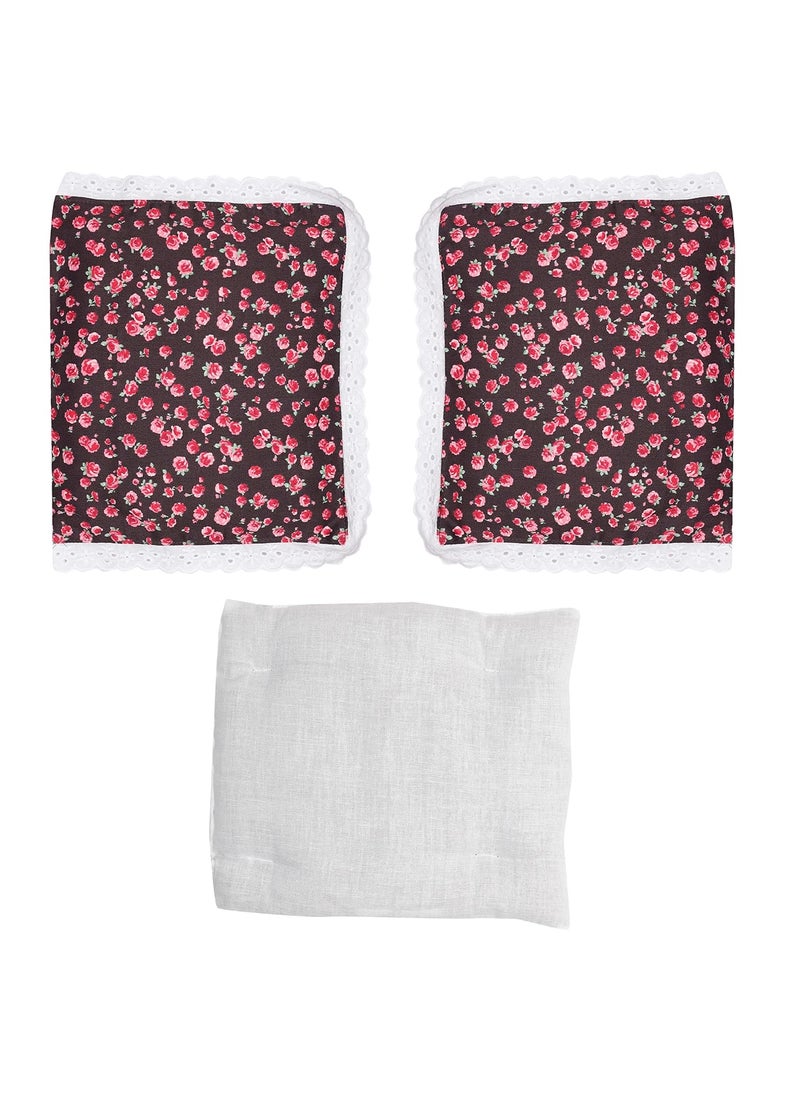 Grandma's Head Shaping Mustard Seed Rai Pillow for Newborn with 2 Pillow Covers - Beige Floral