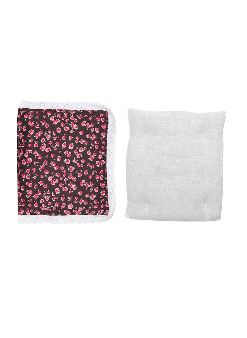 Grandma's Head Shaping Mustard Seed Rai Pillow for Newborn with 2 Pillow Covers - Beige Floral