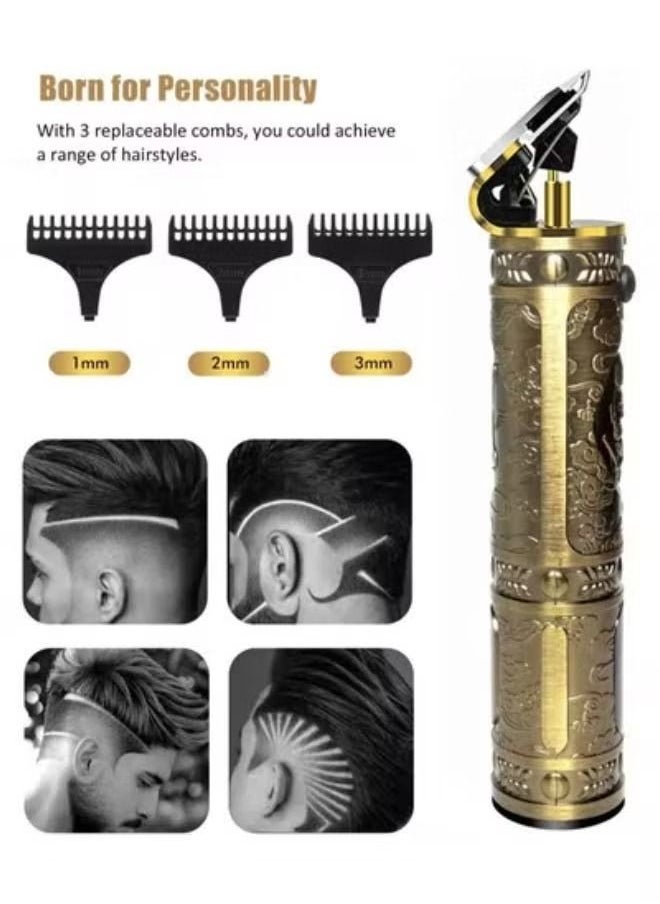Upgraded T Blade Hair Trimmer for Men, Cordless Electric ProLi Outliner, Zero Gapped Detail Barbershop Beard Shaver Rechargeable Hair Clippers with Limit Combs Guards & LED Display