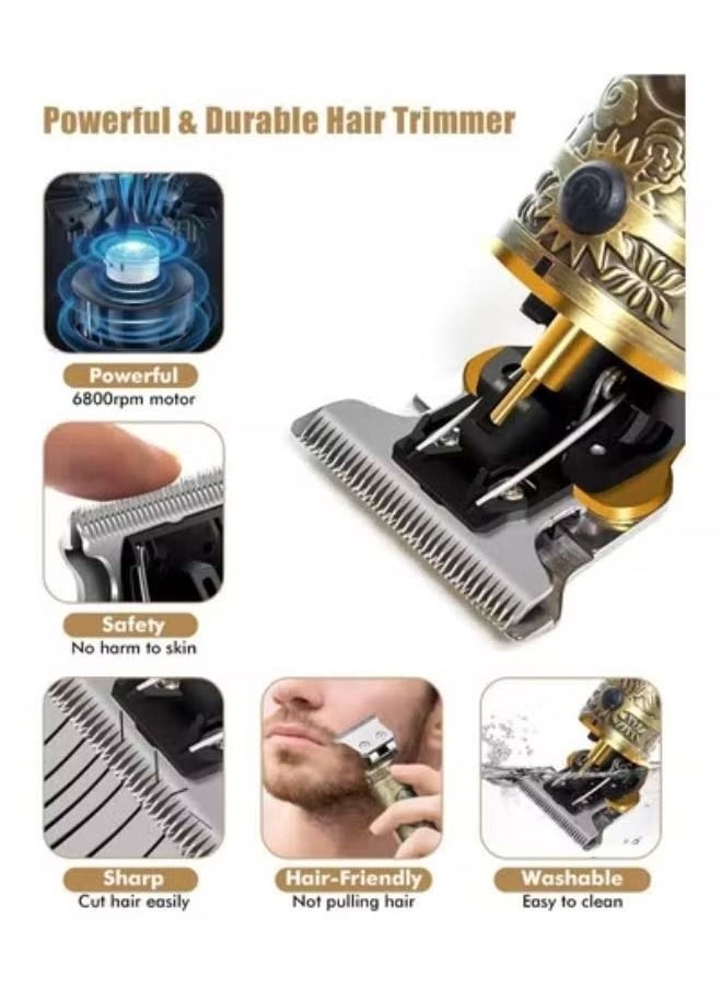 Upgraded T Blade Hair Trimmer for Men, Cordless Electric ProLi Outliner, Zero Gapped Detail Barbershop Beard Shaver Rechargeable Hair Clippers with Limit Combs Guards & LED Display