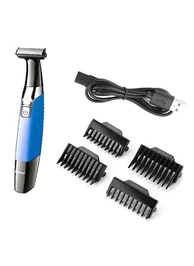 Km-1910 Eyebrow And Facial Trimmer Black/Blue 3.6x18centimeter