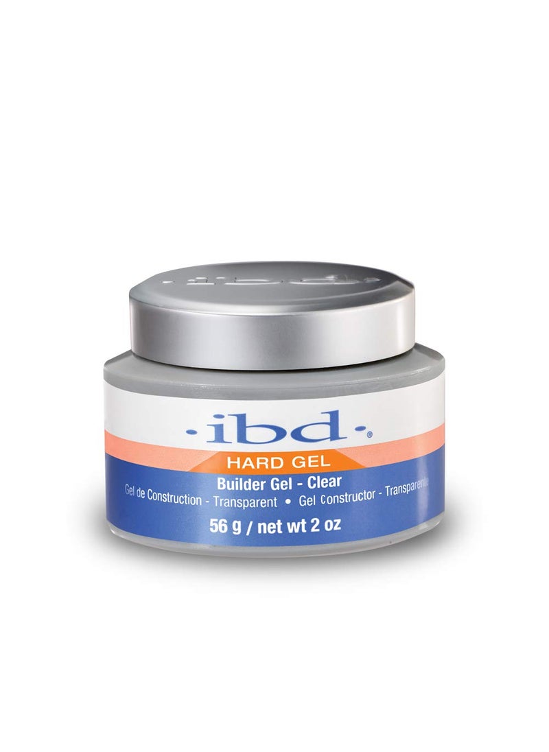 bd Hard Gel, LED/UV Builder Gel - Clear, Strong Acrylic Finish, Perfect for Nail Extensions, Sculpting & Overlays, Professional Quality, 2 oz, 1-pack