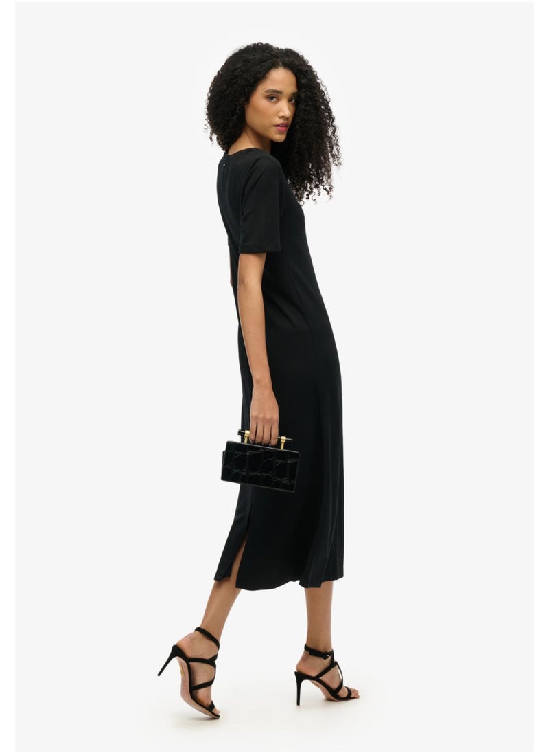 Classic Black Midi Dress