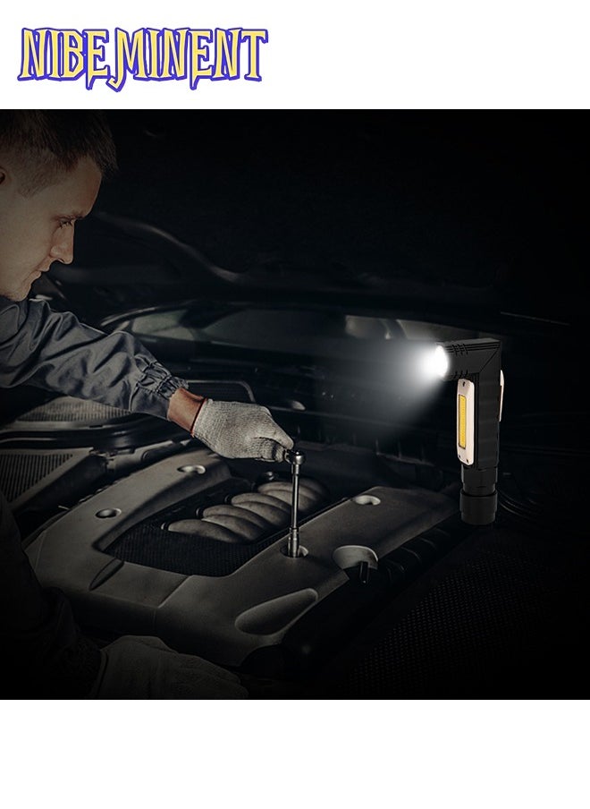 USB Rechargeable Headlamp, 1200 Lumens Portable Magnetic Head Flashlight for Adults, 360 Degree Rotate Led Work Light, Waterproof, 5 Modes for Outdoor, Hiking, Fishing