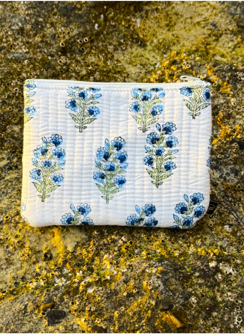 TohfaLuxe Sora Handmade Block Printed Flat Pouch
