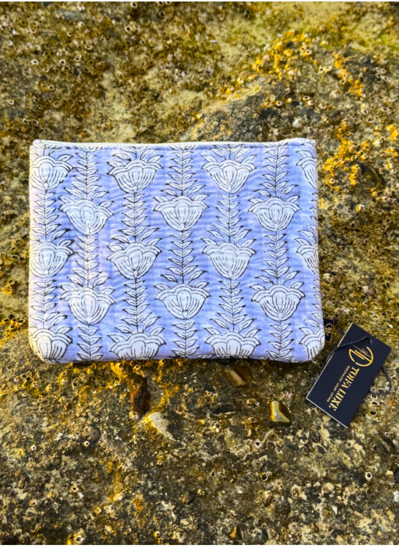 TohfaLuxe Terra Handmade Block Printed Flat Pouch