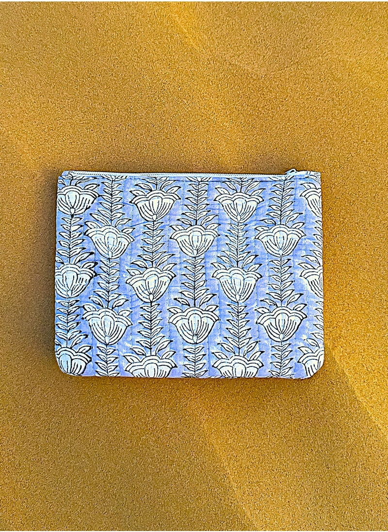 TohfaLuxe Terra Handmade Block Printed Flat Pouch