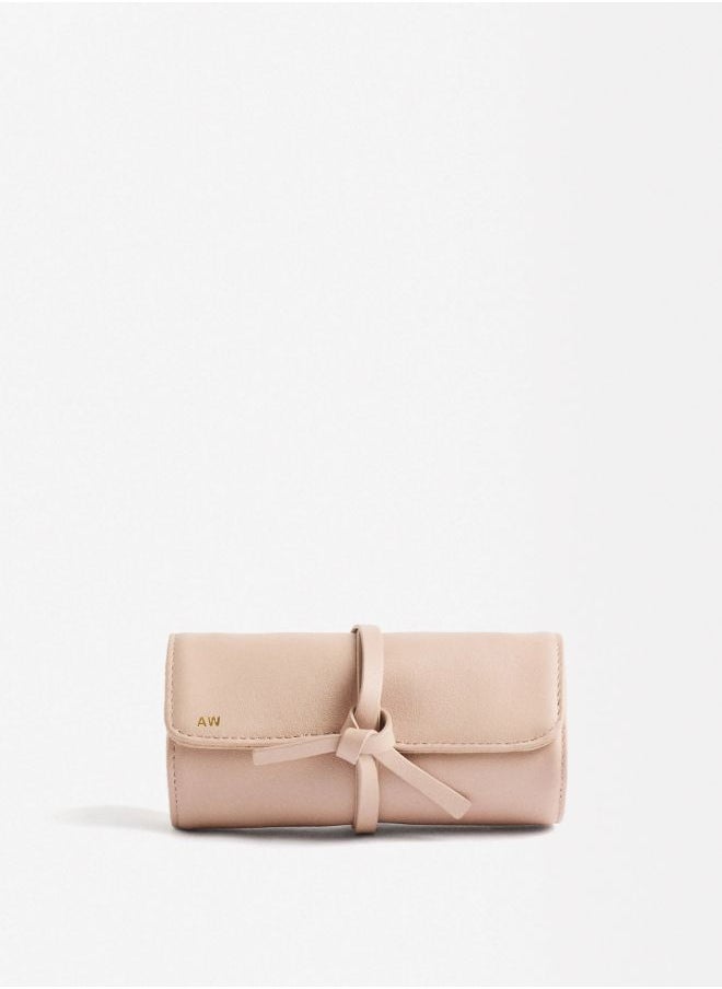LEATHER ROLL JEWELRY CASE