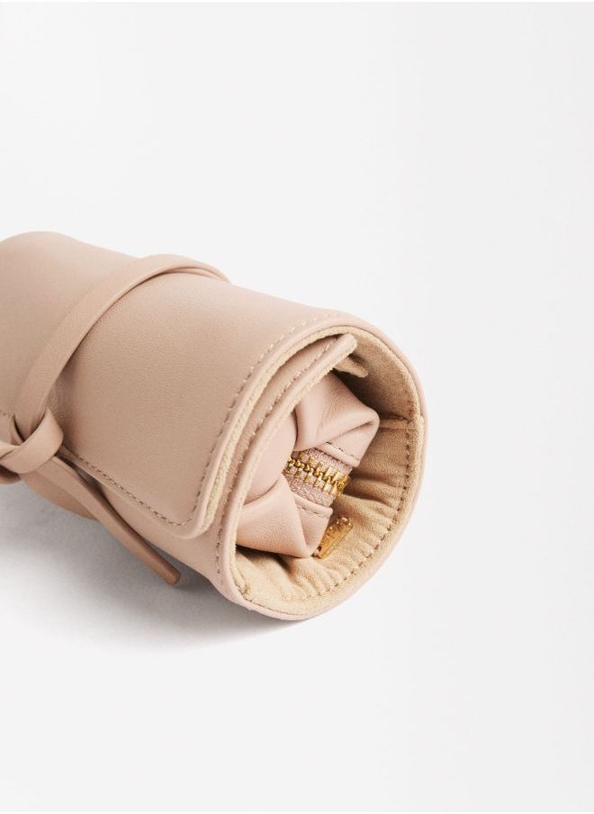 LEATHER ROLL JEWELRY CASE