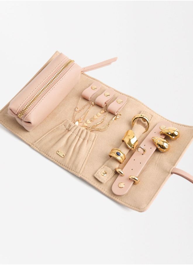 LEATHER ROLL JEWELRY CASE