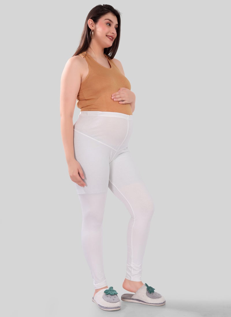 Pack of 2 Viscose Solid High Waist Maternity Leggings