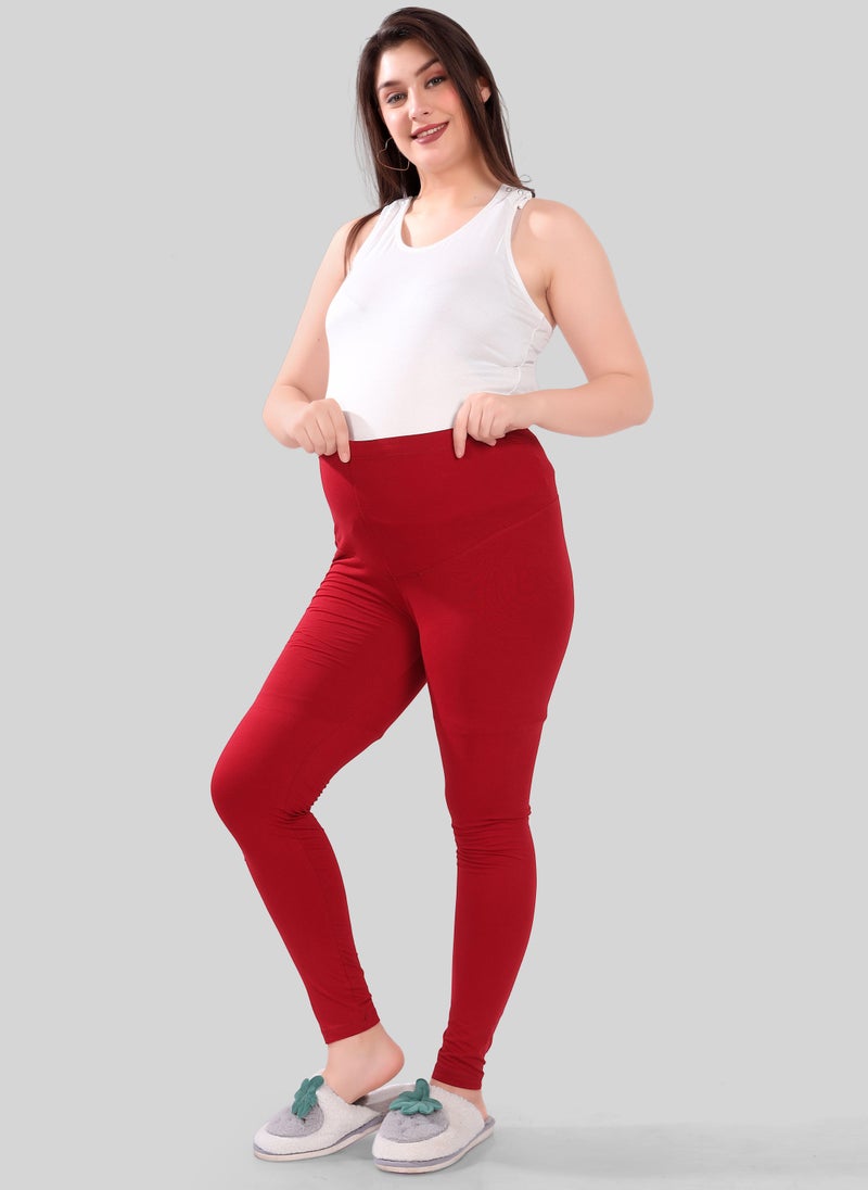 Pack of 2 Viscose Solid High Waist Maternity Leggings