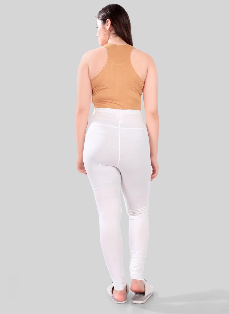 Pack of 2 Viscose Solid High Waist Maternity Leggings