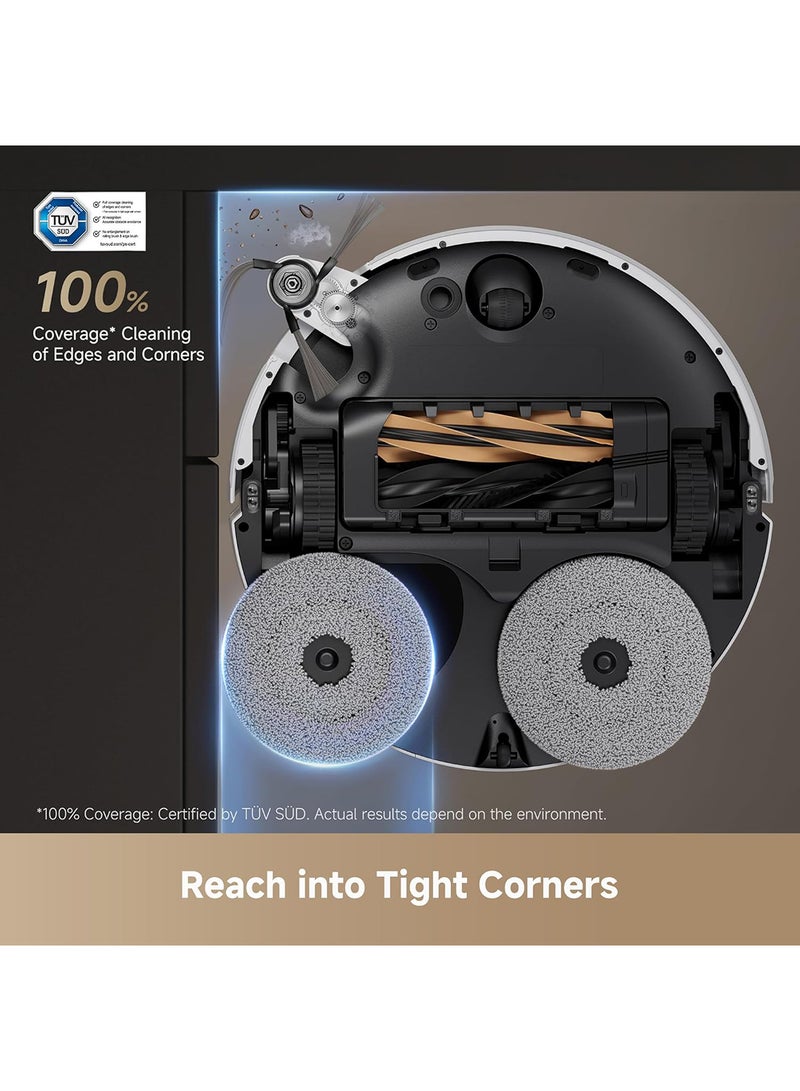 X50 Ultra Complete Robot Vacuum and Mop with Self-Cleaning, Liftable LDS, Clean under Low Furniture, Cross Barriers Up to 6cm, AI Camera, Up to 20,000Pa, Detangling Brush, Voice Control 75 W X50 Ultra White