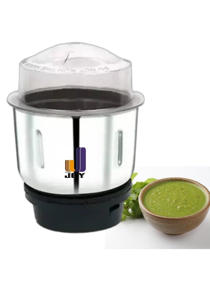 Super Joy Mixer Grinder Chutney jar 400 ml Plastic Base Stainless Steel Body