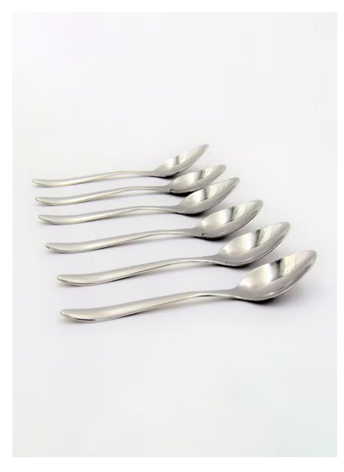 24 Piece Cutlery Set Stainless Steel Flatware Cutlery Set, 6 Each Knife, Spoon, Fork, teaspoon, Multi Person Cutlery Set Silver 32x26x5 cm