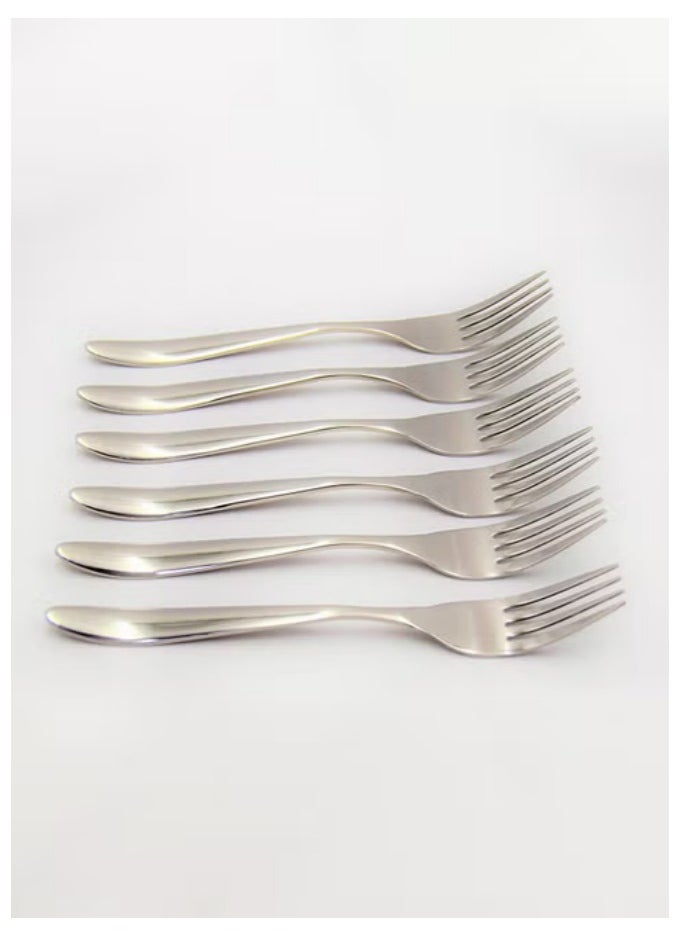 24 Piece Cutlery Set Stainless Steel Flatware Cutlery Set, 6 Each Knife, Spoon, Fork, teaspoon, Multi Person Cutlery Set Silver 32x26x5 cm