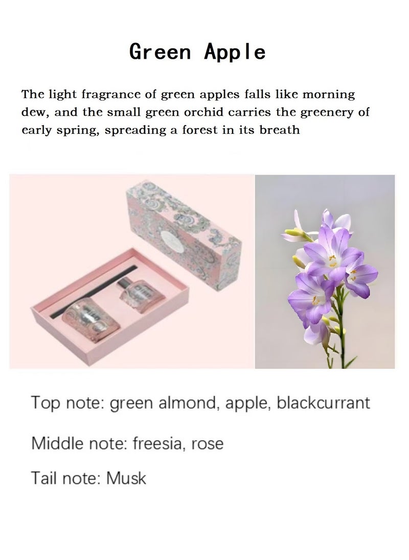 Flower Series Gift Box (including Candles and Oil) - Green Apple
