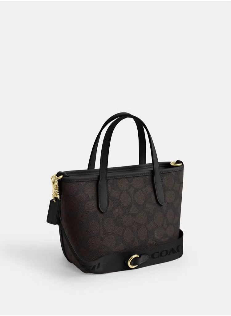 Coach City Mini Tote Bag In Signature Canvas