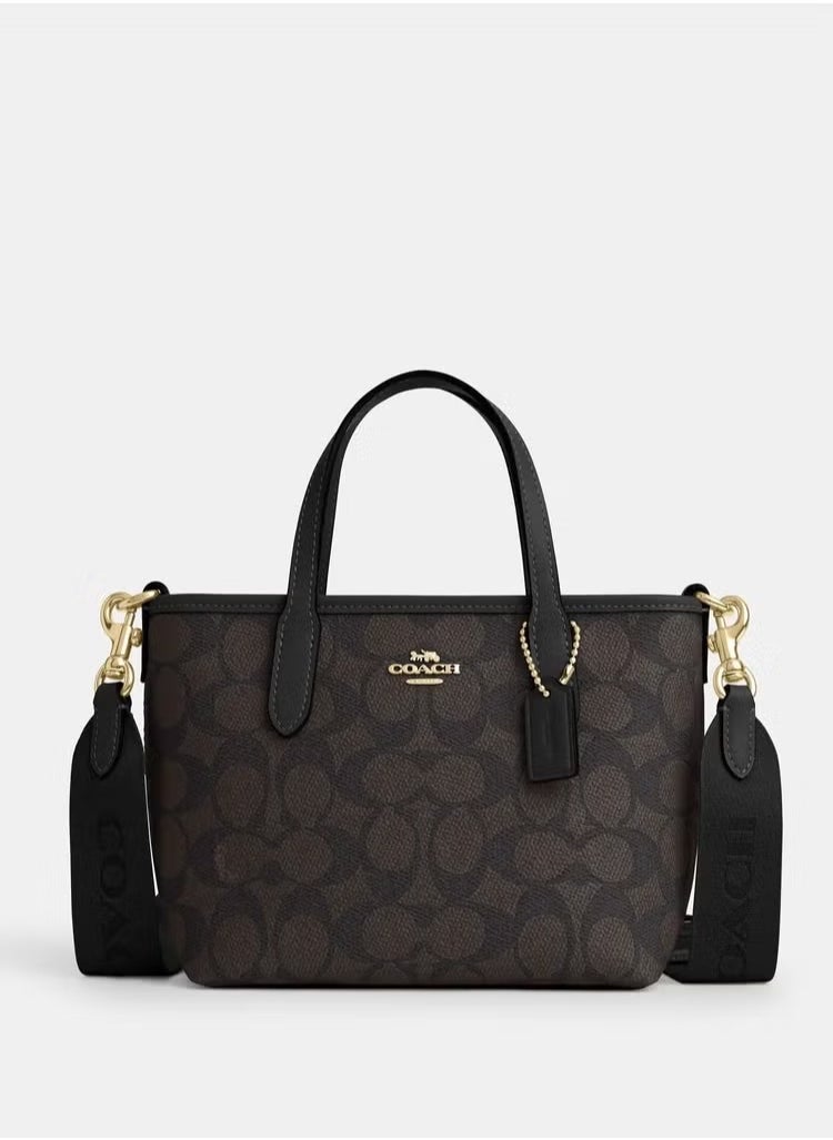 Coach City Mini Tote Bag In Signature Canvas