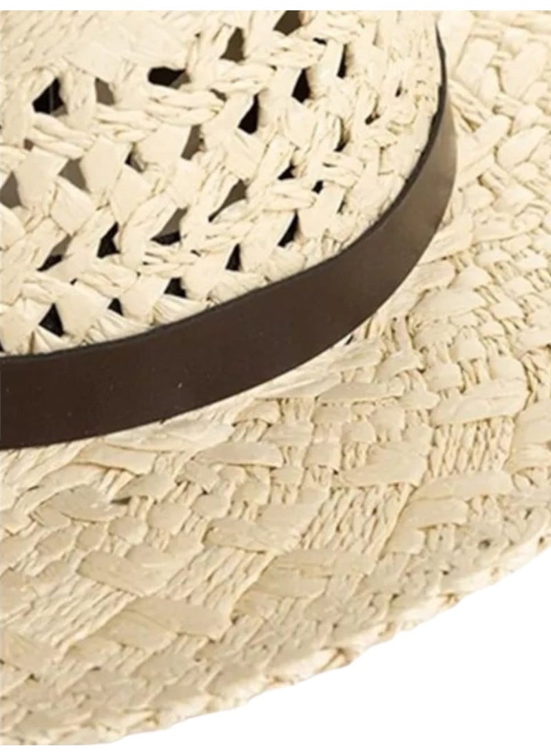 Unisex Summer Organic Knitted Straw Fedora Hat