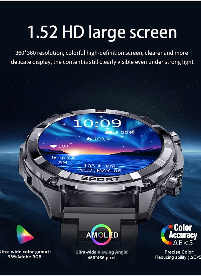 Rugged Smart Watch for Men- 1.52
