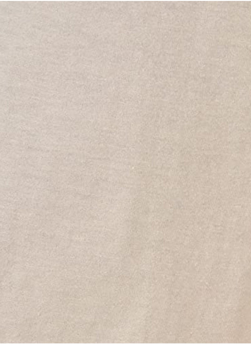 Aimly Women's Cotton Knee Length Skirt - Beige (Pack of 1)
