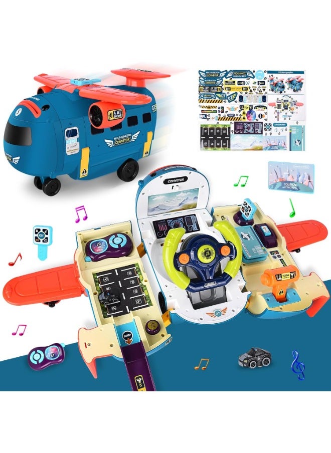 Airplane Car Toy with Steering Wheel, Lights & Sound – Educational Driving Toy for Toddlers Ages 3-6 Years