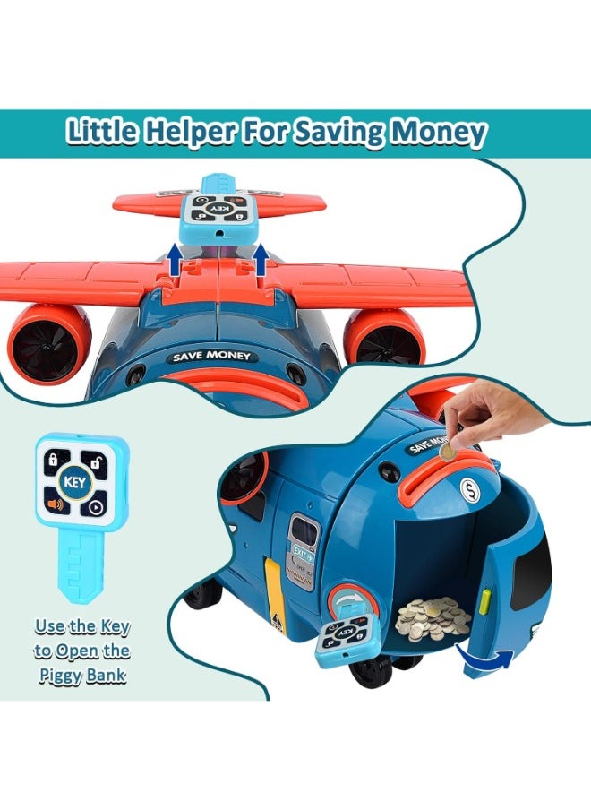 Airplane Car Toy with Steering Wheel, Lights & Sound – Educational Driving Toy for Toddlers Ages 3-6 Years