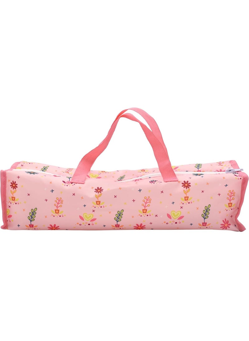 Dolls World Large Travel Cot with Quilt, Pillow & Travel Bag | Fits Dolls Up to 18