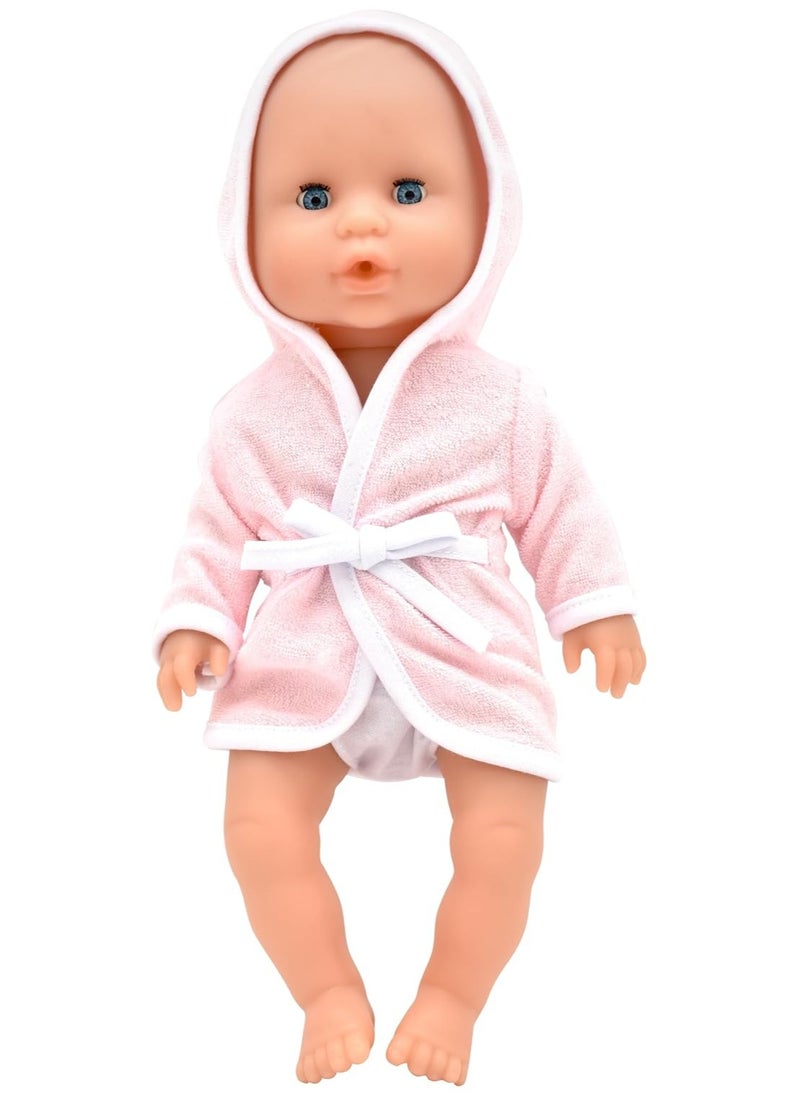 DollsWorld Baby Dribbles 12-Inch Drink and Wet Doll – Soft-Bodied Realistic Baby Doll Toy for Kids 18 Months+ by Peterkin