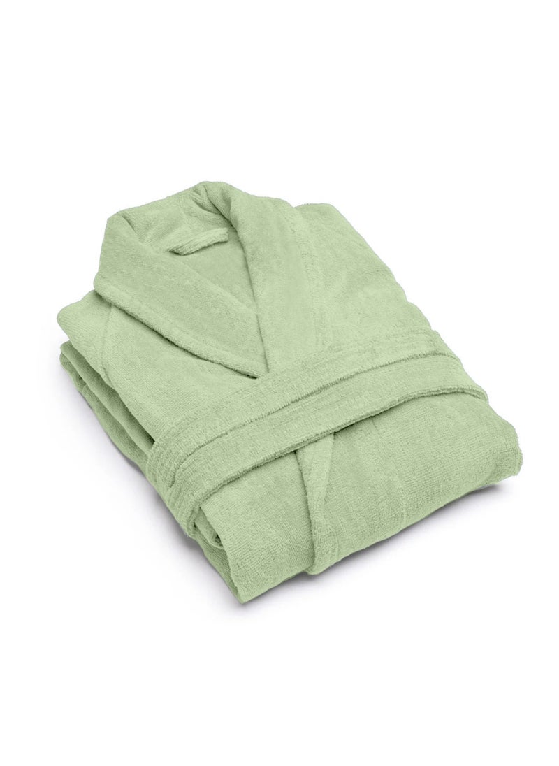 Cotton Plain Bathrobe Pista Green
