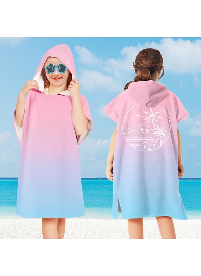 Kids Hooded Towel Cape - Microfiber Swim & Beach Bathrobe, Super Absorbent & Quick-Dry Towel for Children (60x75cm)