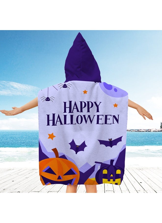 Kids Hooded Towel Cape - Microfiber Swim & Beach Bathrobe, Super Absorbent & Quick-Dry Towel for Children (60x60cm)