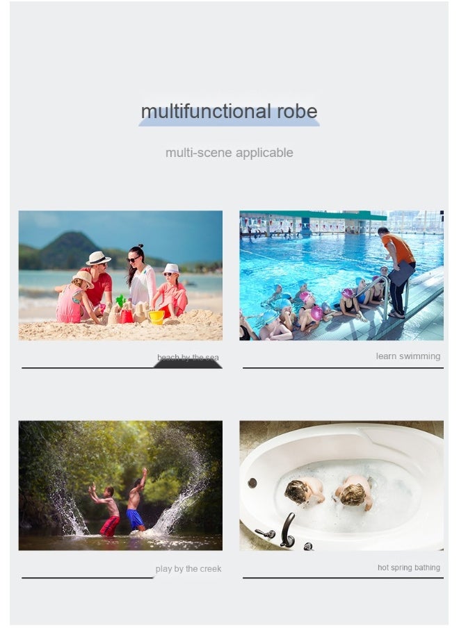 Kids Hooded Towel Cape - Microfiber Swim & Beach Bathrobe, Super Absorbent & Quick-Dry Towel for Children (60x75cm)