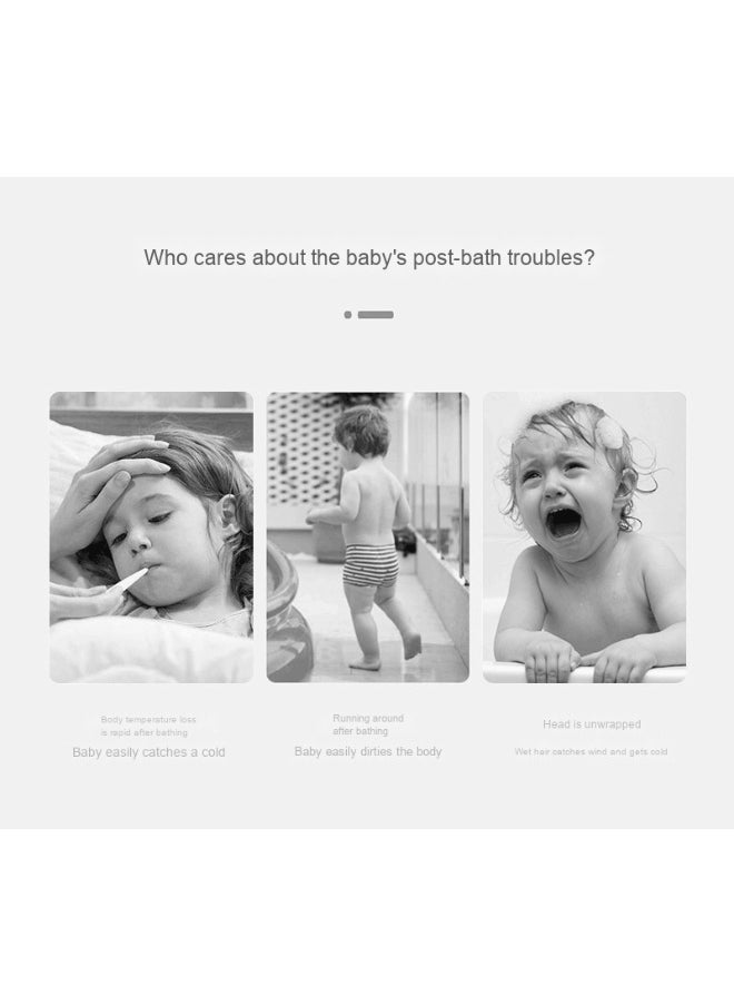 Kids Hooded Towel Cape - Microfiber Swim & Beach Bathrobe, Super Absorbent & Quick-Dry Towel for Children (60x75cm)